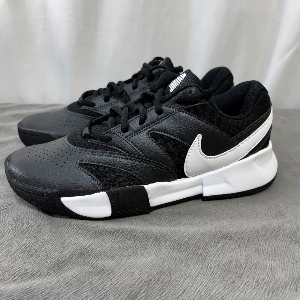 Nike Court Lite 4 Womens Hardcourt Tennis Shoes Size US 8 FD6575-001 Black/White
